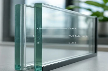 Laminated safety glass option for aluminum clad wood windows
