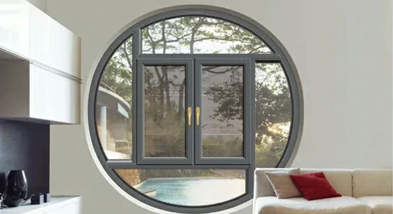 Custom shaped aluminum fixed window