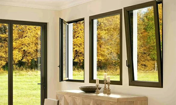 Thermal break aluminum casement windows