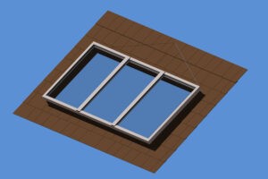 Kontinuierliches Flachglas-Dachfenstersystem mit Aluminiumrahmen