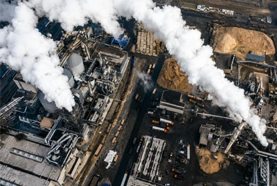 Urban areas with heavy pollution or traffic