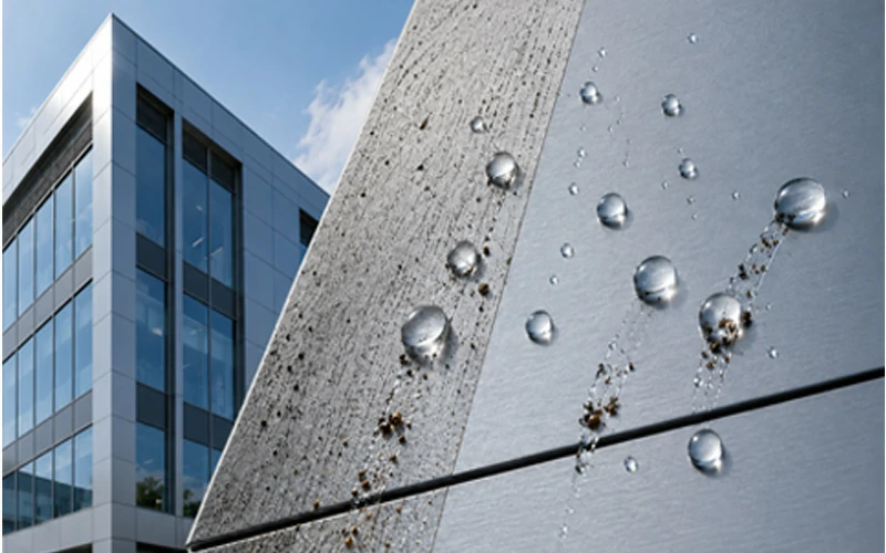 anti-fouling self-cleaning anodized aluminum