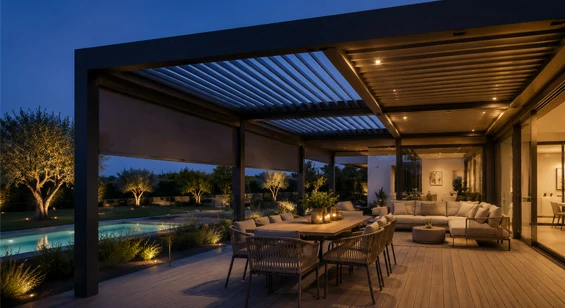 Sliding Solid Roof Pergola