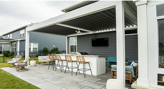 Motorized Louvered Roof Pergola
