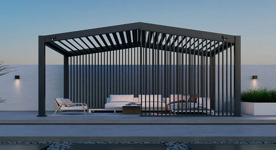 Louvered Hardtop Aluminum Gazebo