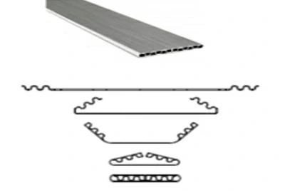 One-piece microchannel folded flat tube