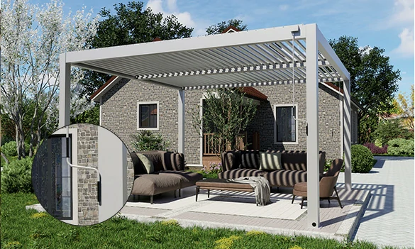 Manual Aluminum Louvered Pergola