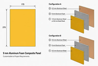 9 mm Aluminum Foam Composite Panel
