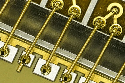 Gold wire bonding on IC package
