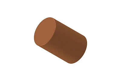 Cylindrical discrete copper pillar