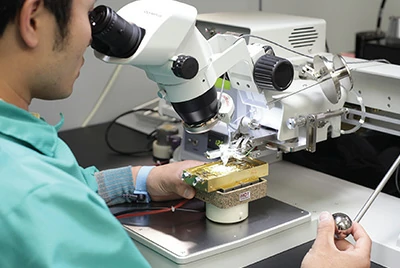 Gold bonding wire quality inspection for semiconductor packaging