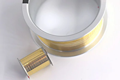 Fine gold bonding wire on aluminum spool