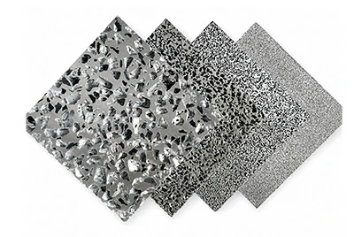 Aluminum foam panels with different pore sizes