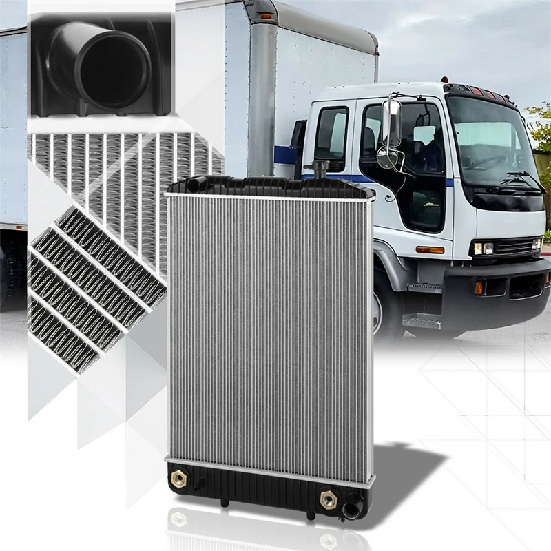 Aluminum radiator core for heavy duty truck