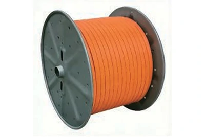Insulated coiled aluminum busbar wound on reel