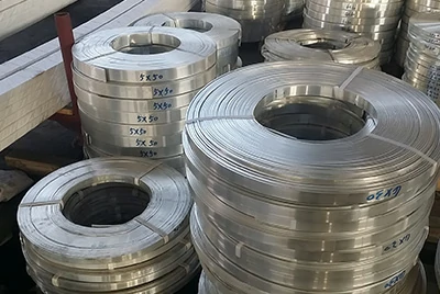 Actual supplied coiled aluminum busbar in multiple rectangular sizes