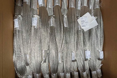 Tinned copper braided connectors packed for shipment
