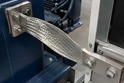 Braided flexible aluminum busbar for industrial electrical equipment