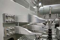 Large-size flexible aluminum busbar for transformer