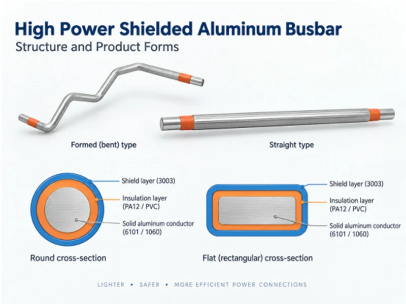 High Power Shielded Aluminum Busbar structure