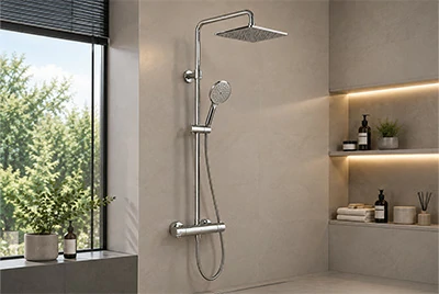 Square overhead shower head