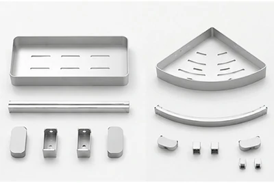 Aluminum bathroom shelf