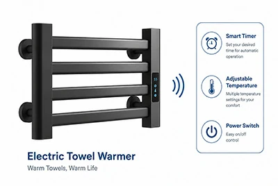Aluminum heated towel rack