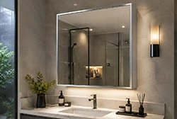 Aluminum bathroom mirror cabinet