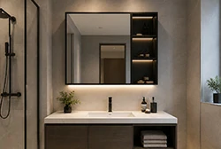 Aluminum bathroom cabinet
