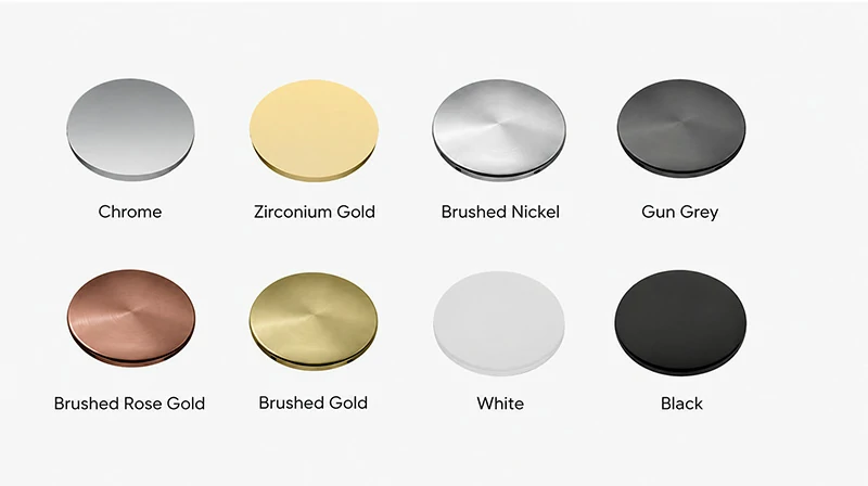Surface finishes for bathroom aluminum