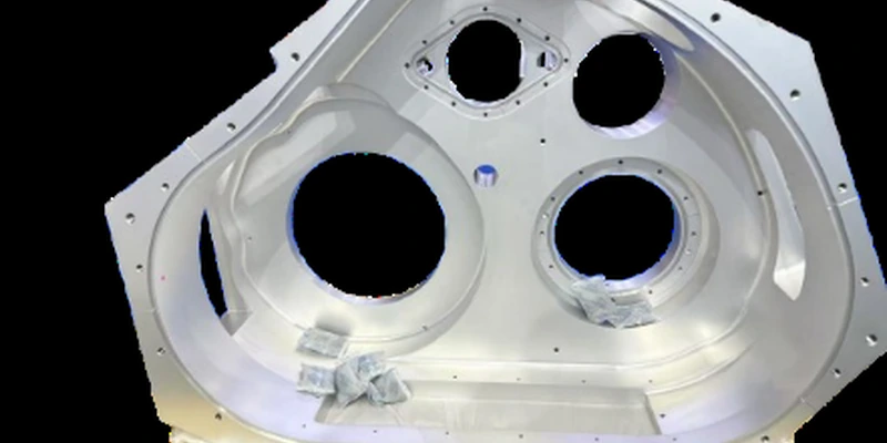 Machined aluminum ring component with central opening