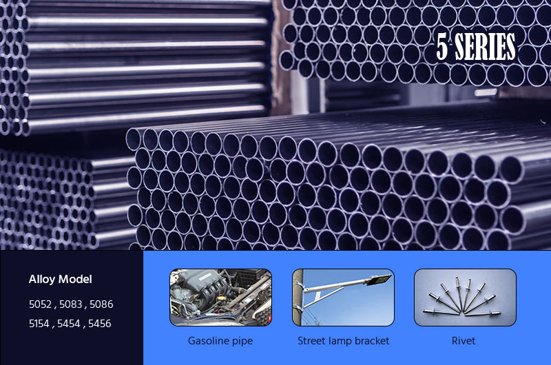 Aplicación de la tubería de aluminio de la serie 5000