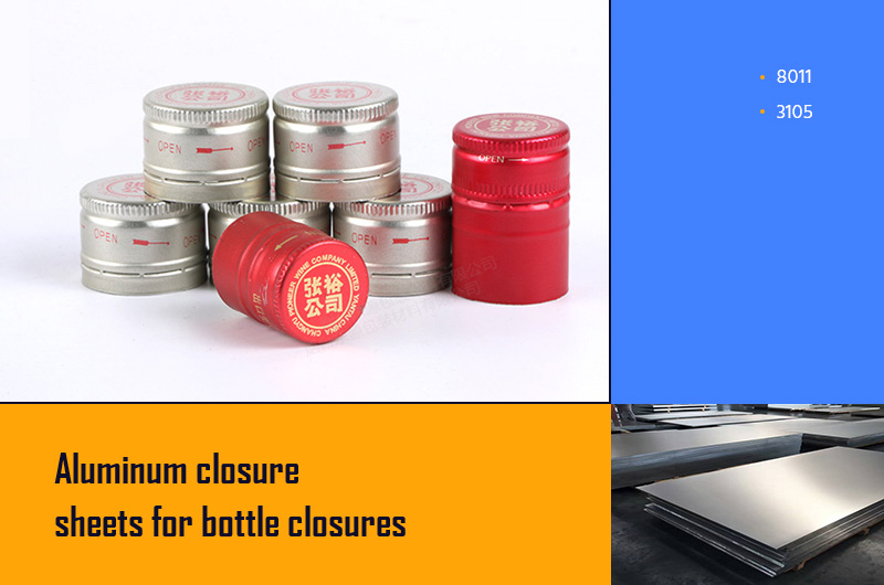 Aluminum closure sheets for bottle closures