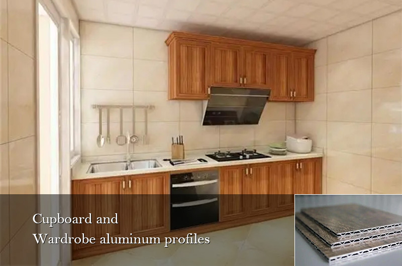 Cupboard and wardrobe aluminum profiles