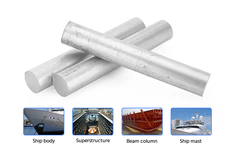 Tubos, varillas, piezas forjadas y alambres de soldadura de material de aleación de aluminio se usan en Construcción naval