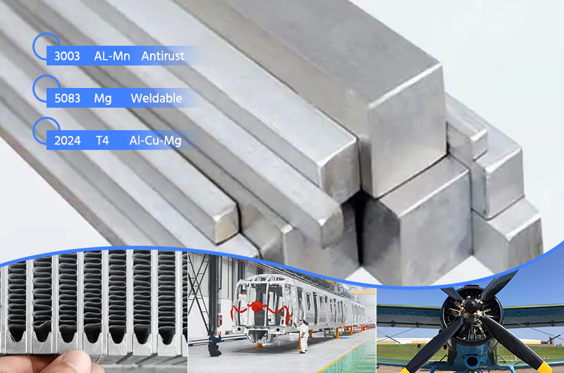 series and application of aluminium square bar