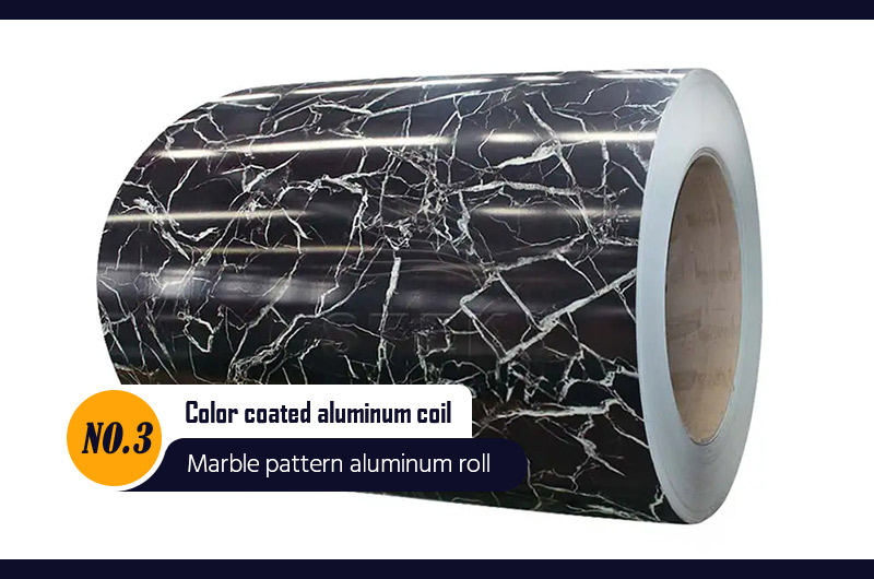 Marble grain aluminum coil