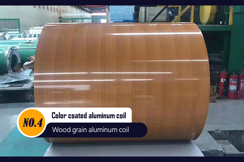 Bobina de aluminio de grano de madera