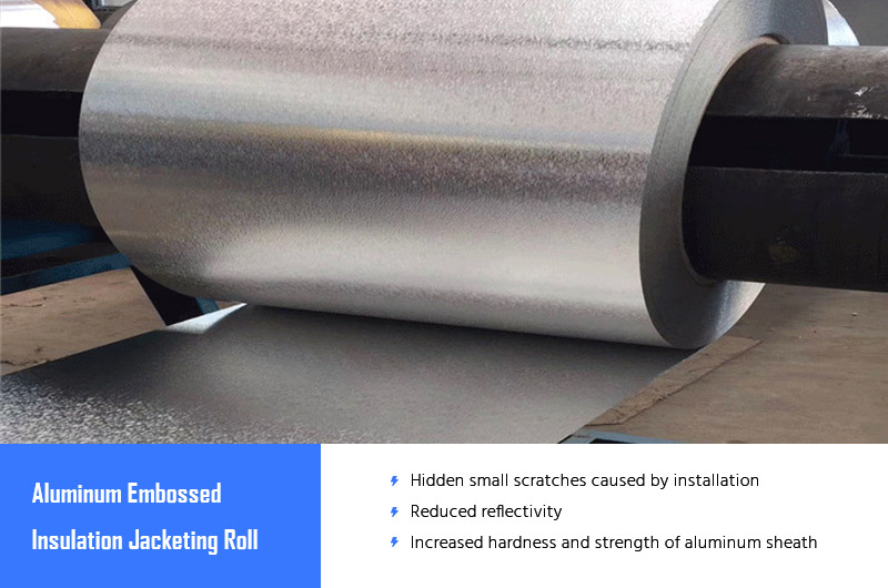 Aluminum embossed insulation jacketing roll