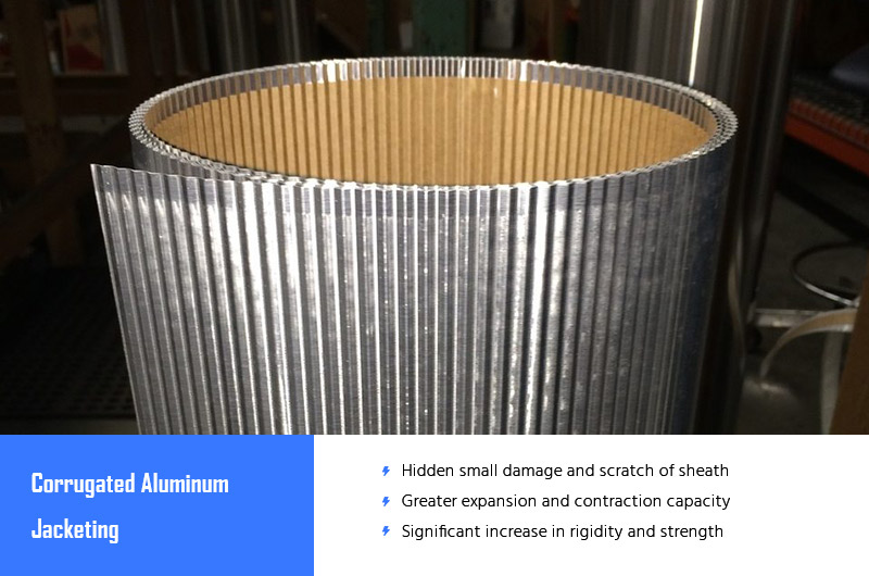 Corrugated aluminum jacketing