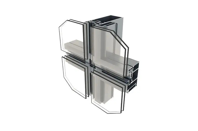 Perfiles de aluminio para aislamiento superior de puertas, ventanas y muro cortina