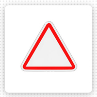 Triangular aluminum traffic sign