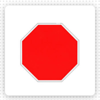 Octagonal aluminum traffic sign