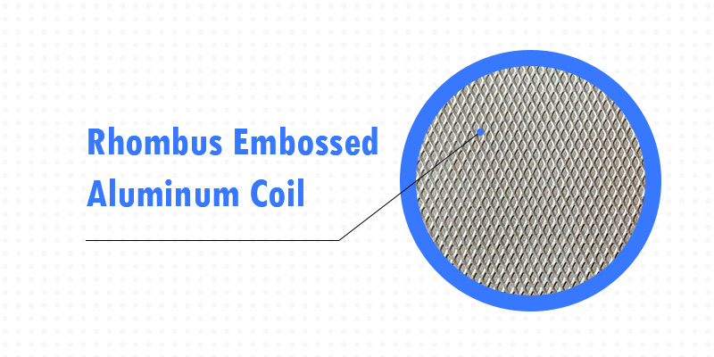 Rhombus/diamond embossed aluminum coil