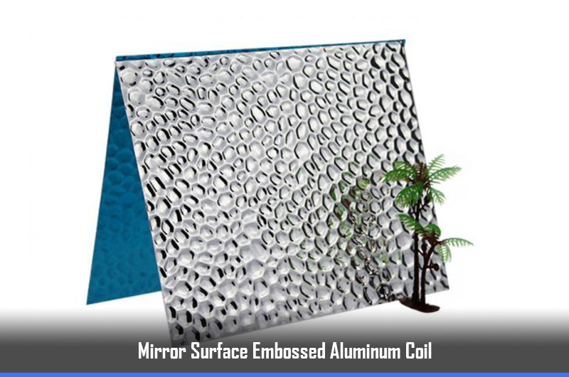 Bobina de aluminio gofrado superficie espejo