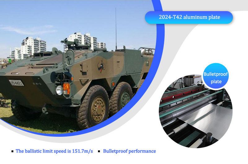 2024 T42 aluminum plate is used for bulletproof plate