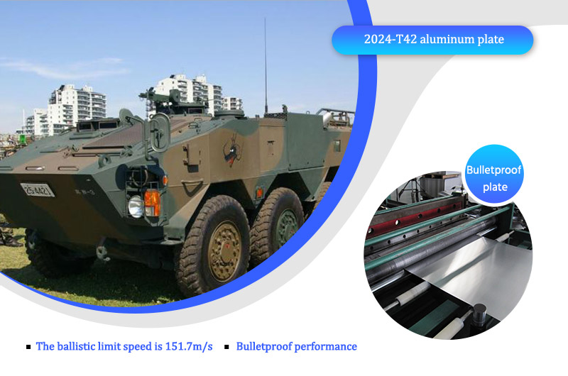 2024 แผ่นอลูมิเนียม T42 ใช้สําหรับแผ่นกันกระสุน