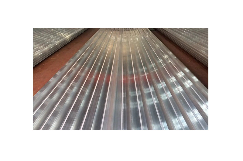 The residual stress of aluminum ribbed plate structure is very small