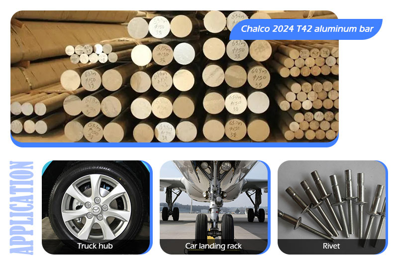 barra de aluminio 2024 T42