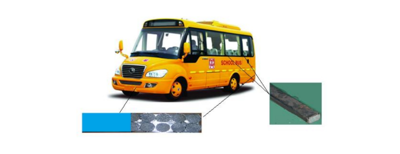 Safety school bus made by aluminum foam